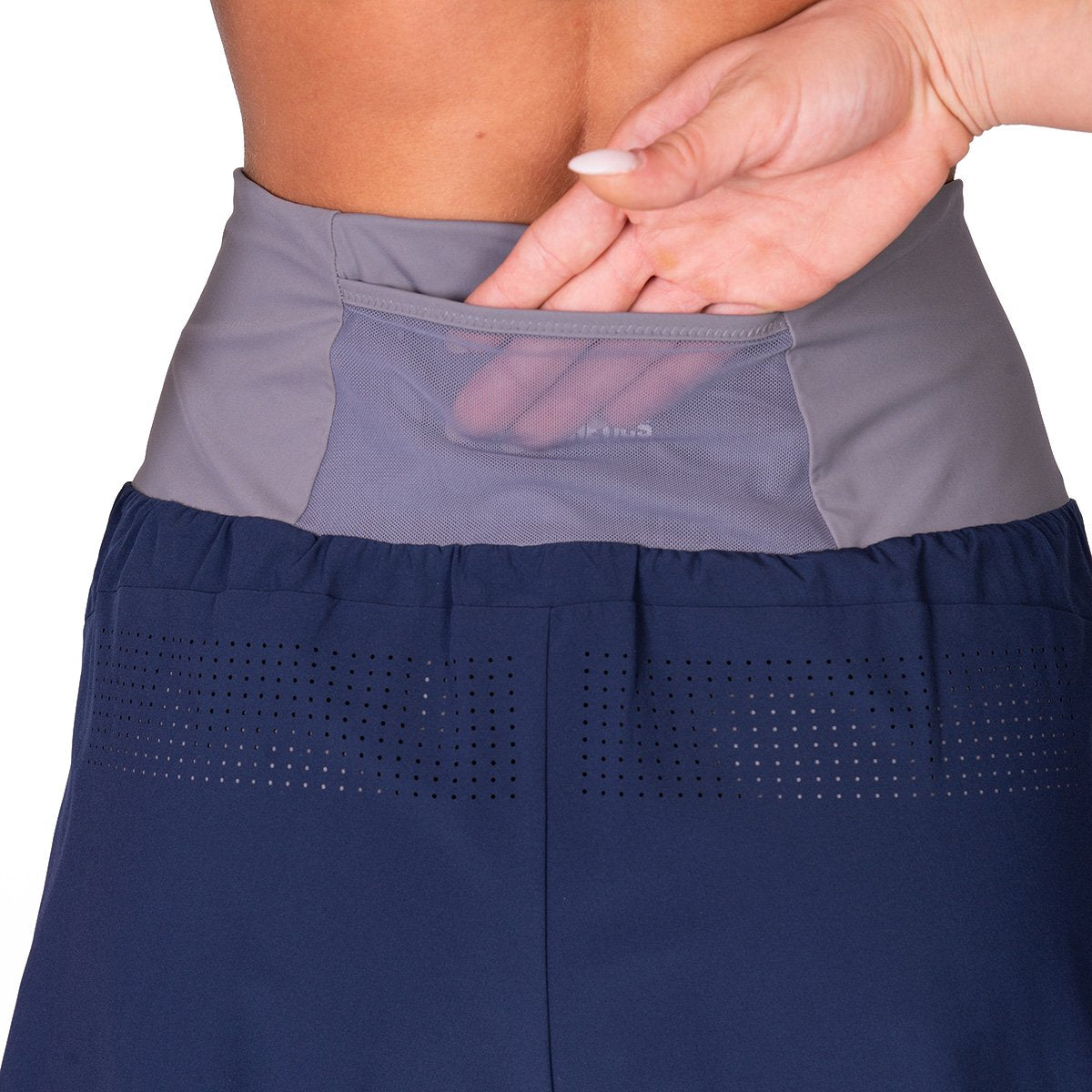 Image of Aktivkleidung 2in1 Farbblock Laufhosen für Damen