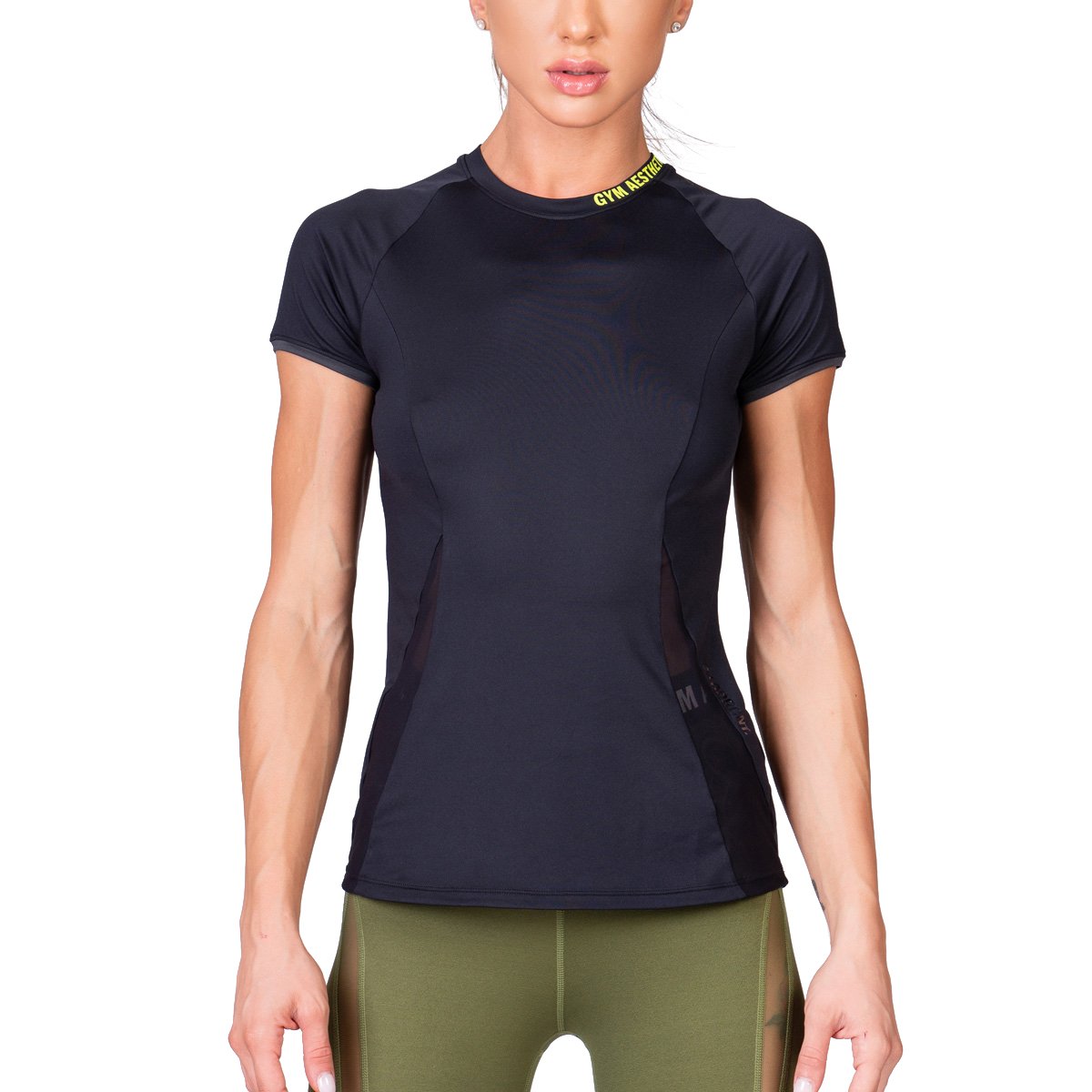Activewear Mesh Blocking Sport Shirt for Women