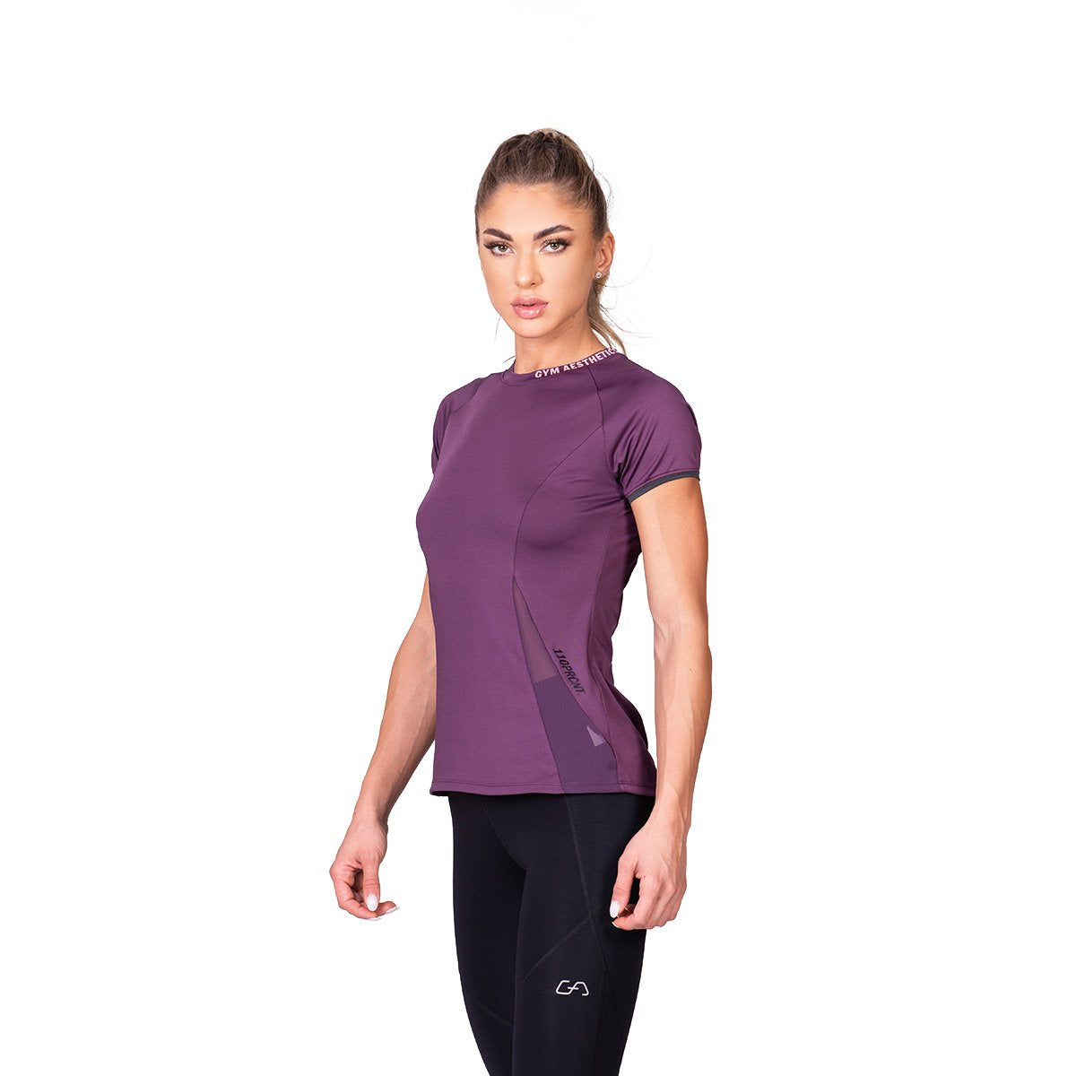 Activewear Mesh Blocking Sport Shirt for Women