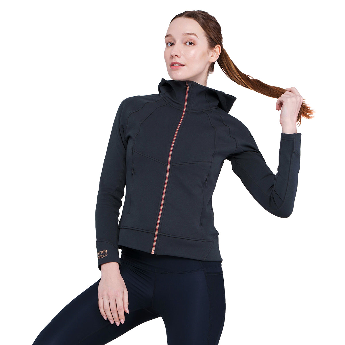 Image of Athleisure Fancy Logo Jacket for Women