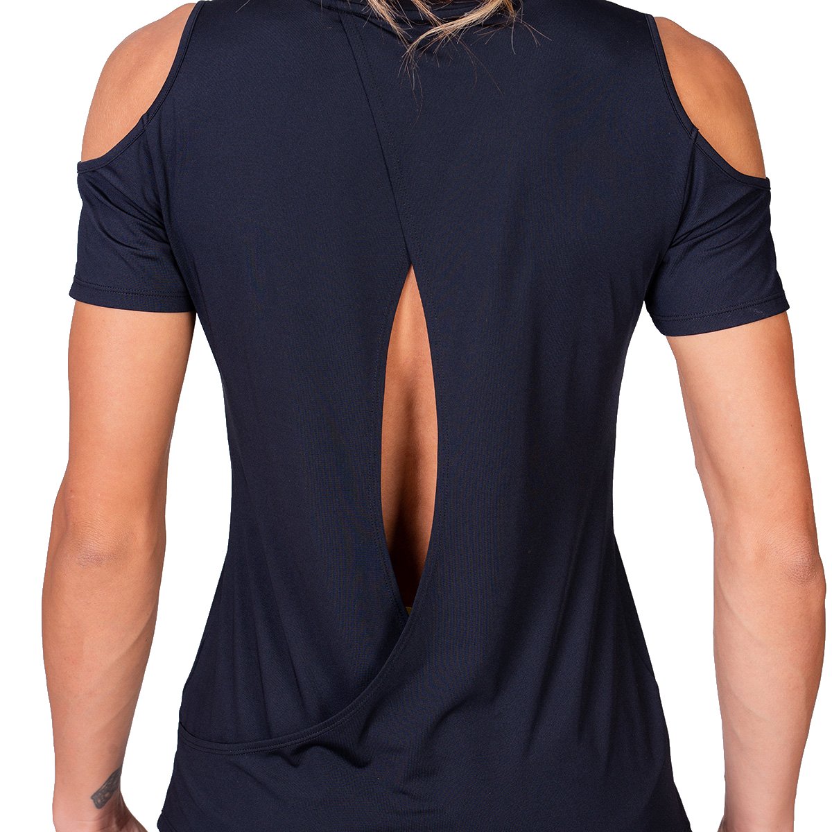 Image of Athleisure Cold shoulder Fashion T-Shirt for Women
