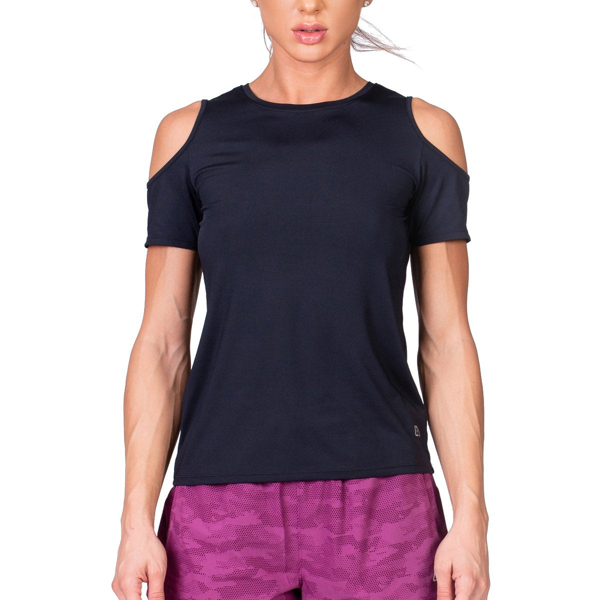 Image of Athleisure Cold shoulder Fashion T-Shirt for Women