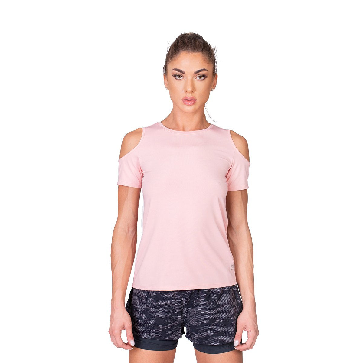 Image of Athleisure Cold shoulder Fashion T-Shirt for Women