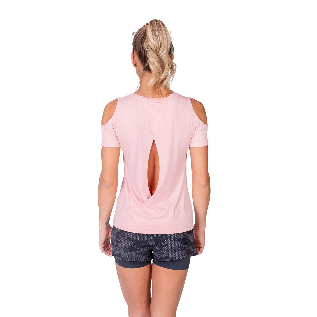 Image of Athleisure Cold shoulder Fashion T-Shirt for Women