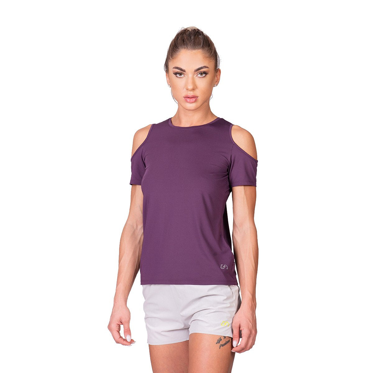 Image of Athleisure Cold shoulder Fashion T-Shirt for Women