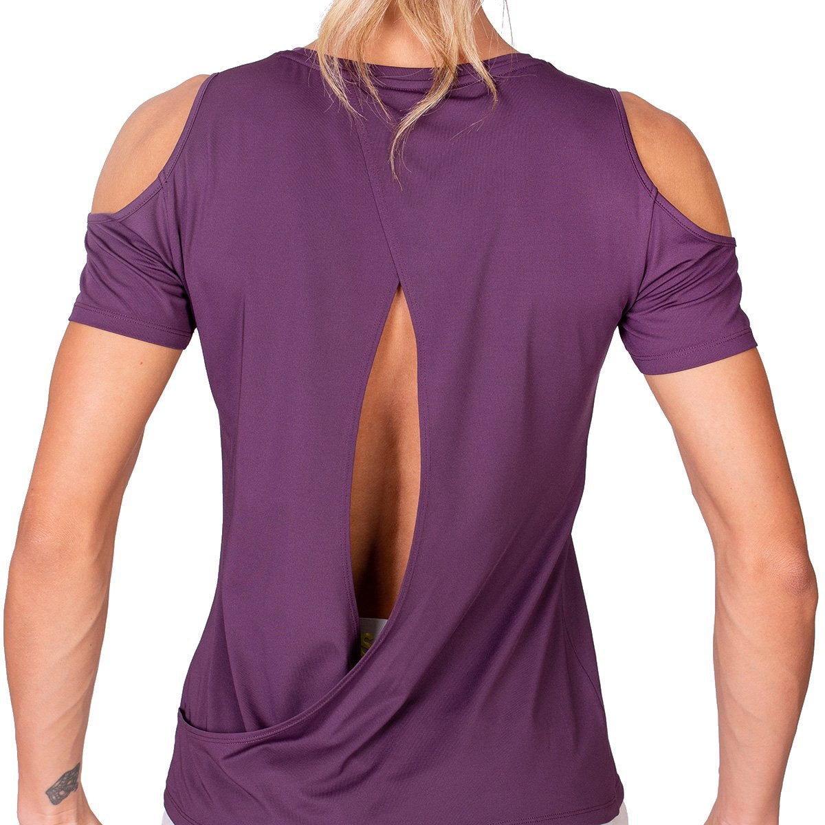 Image of Athleisure Cold shoulder Fashion T-Shirt for Women