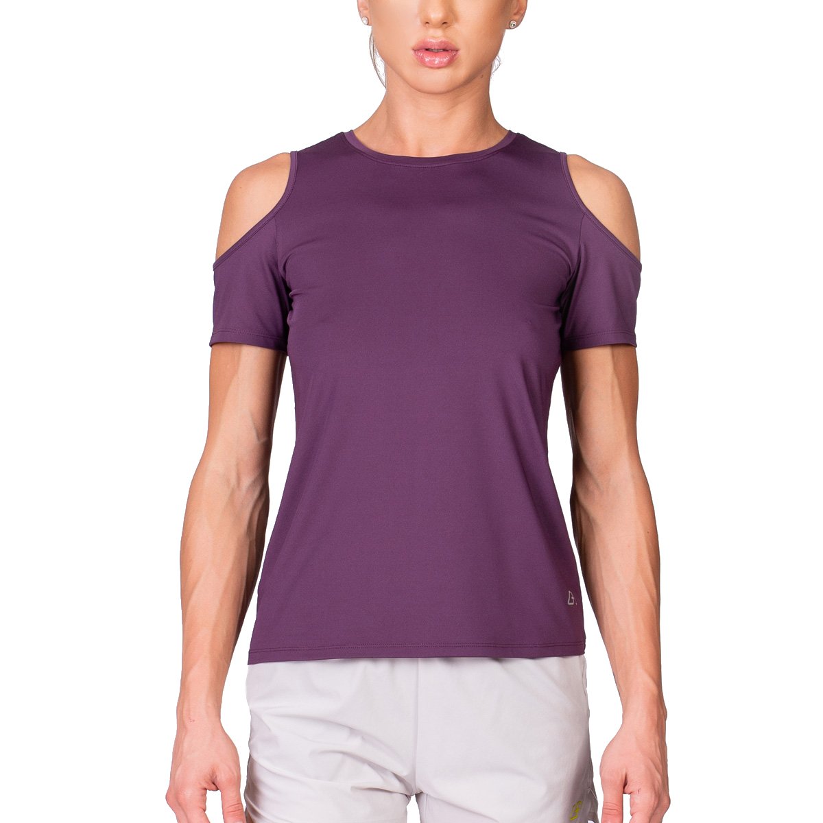 Image of Athleisure Cold shoulder Fashion T-Shirt for Women