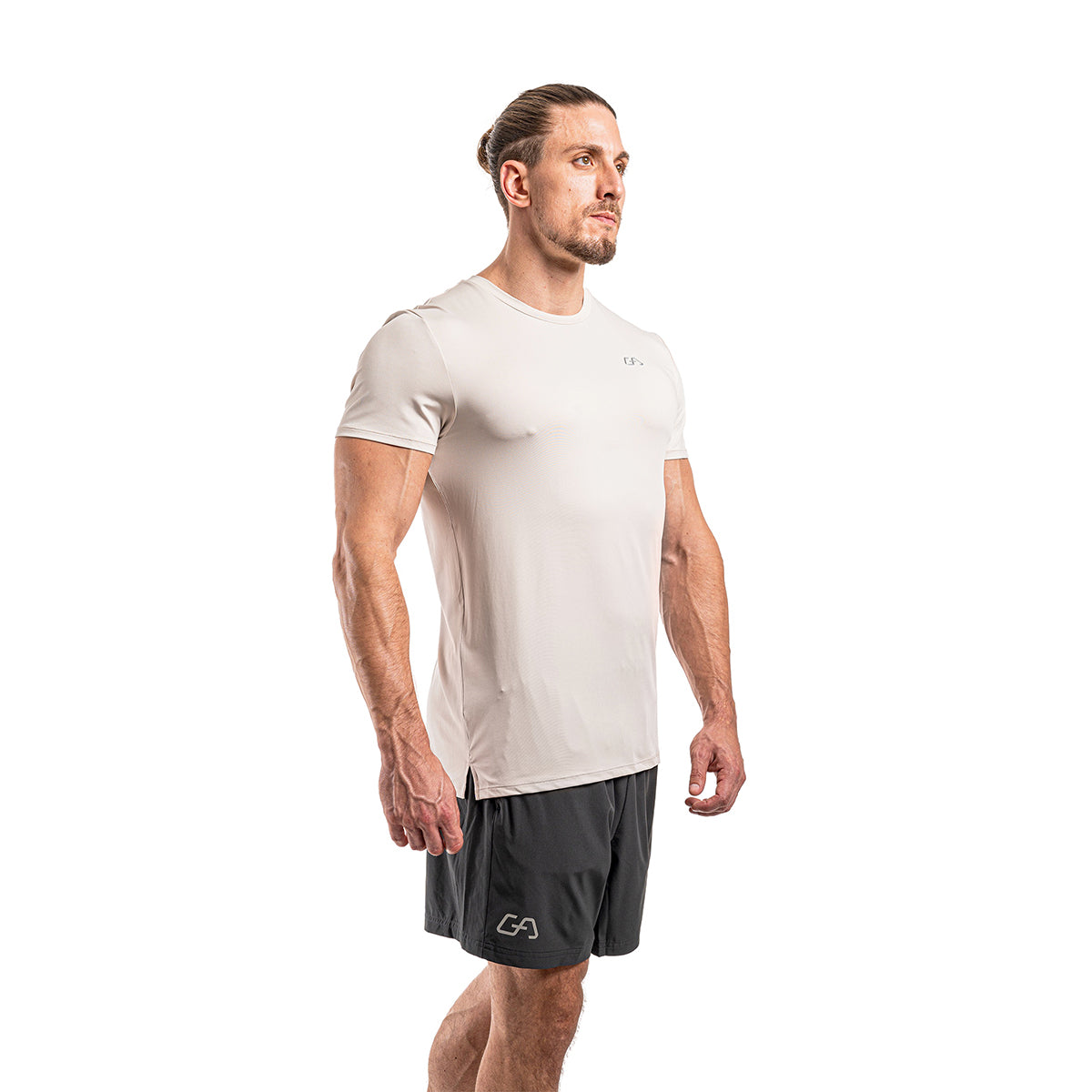 CA, Bodybuilding Tee - White, Gym T-Shirts Men