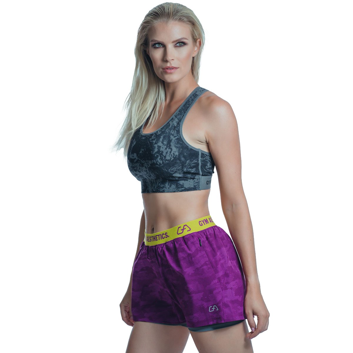 Running Ladies 2 in 1 Thigh Length Shorts