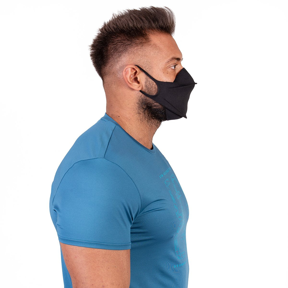 Image of HiQPRO Wiederverwendbare Maske mit patentierter antimikrobieller airDefender ® Technologie in Volltonfarbe