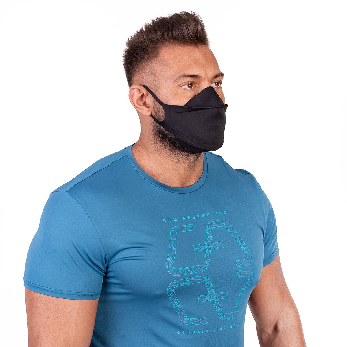 Image of HiQPRO Wiederverwendbare Maske mit patentierter antimikrobieller airDefender ® Technologie in Volltonfarbe