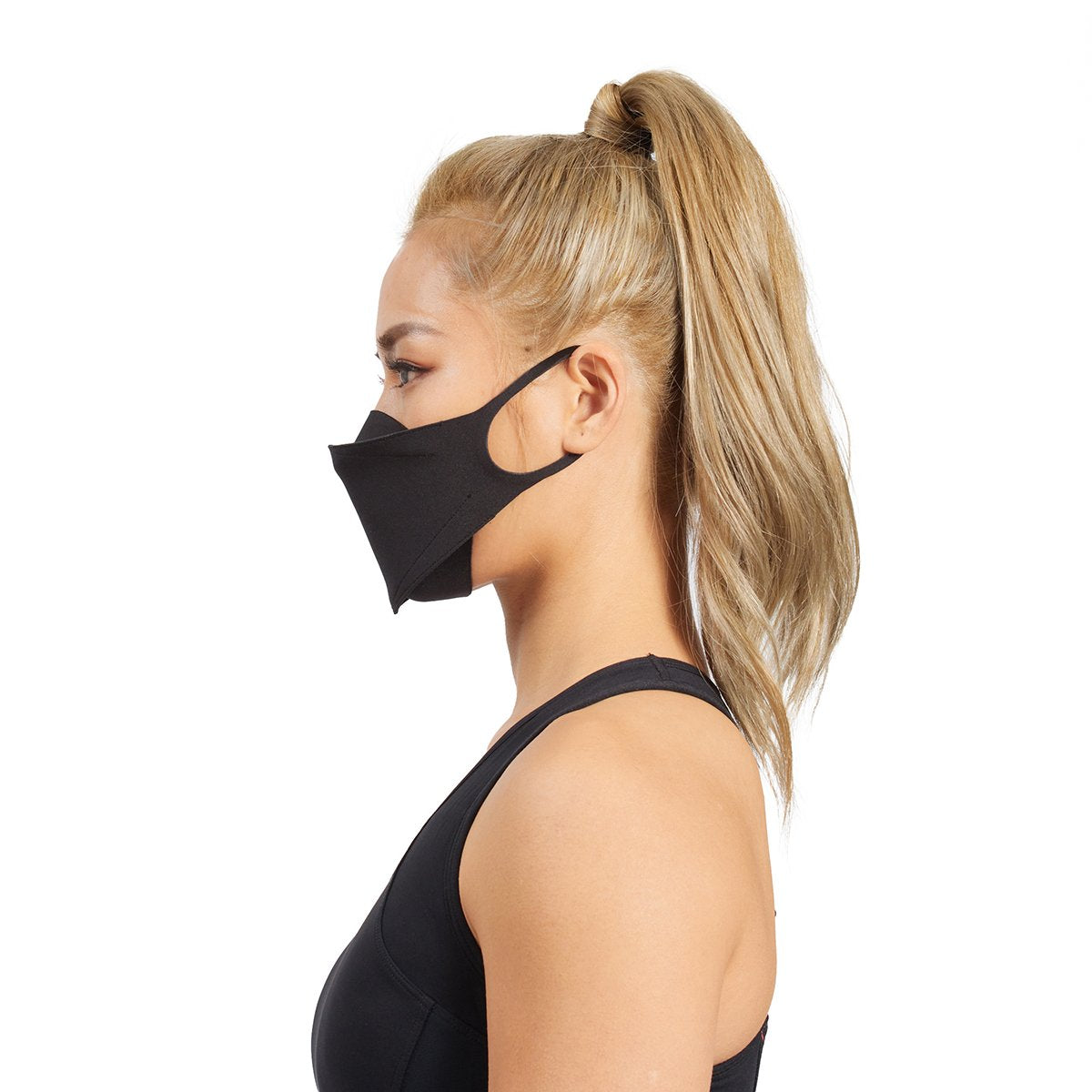 Image of HiQPRO Wiederverwendbare Maske mit patentierter antimikrobieller airDefender ® Technologie in Volltonfarbe