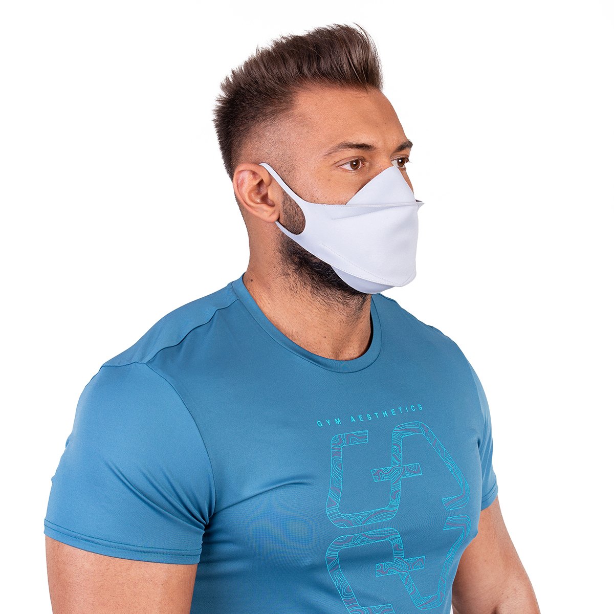 Image of HiQPRO Wiederverwendbare Maske mit patentierter antimikrobieller airDefender ® Technologie in Volltonfarbe
