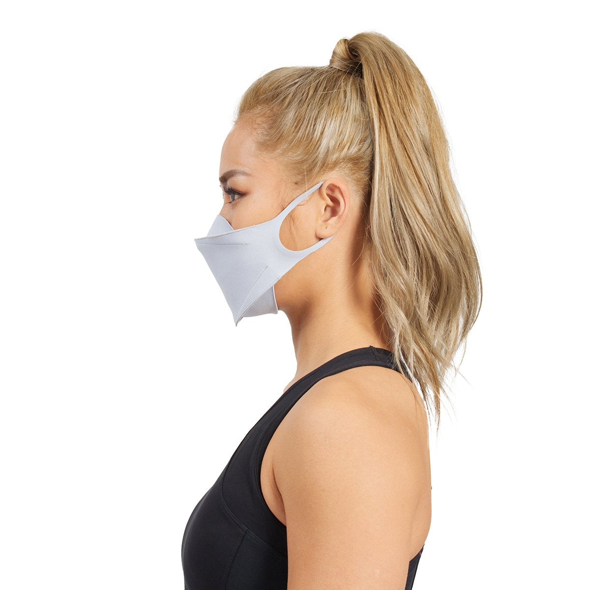 Image of HiQPRO Wiederverwendbare Maske mit patentierter antimikrobieller airDefender ® Technologie in Volltonfarbe