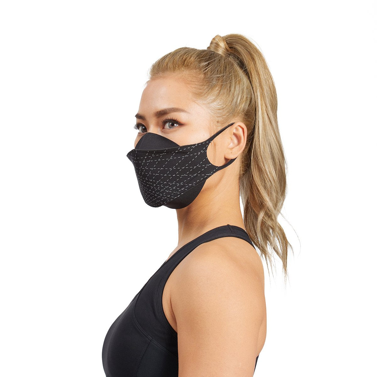 Image of HiQPRO Wiederverwendbare Maske mit patentierter antimikrobieller airDefender ® Technologie mit Aufdruck