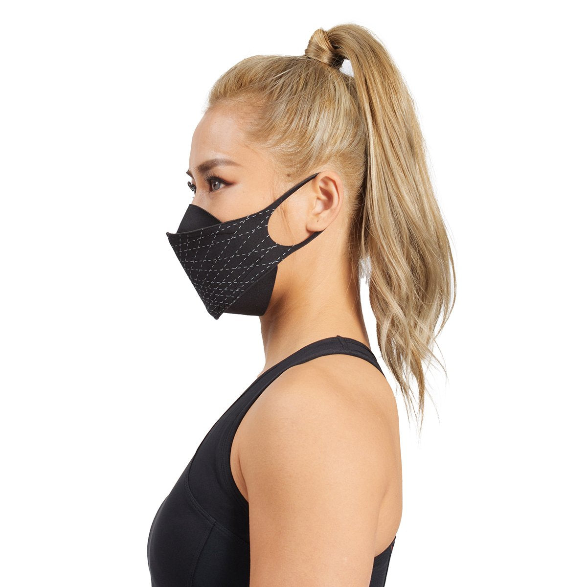 Image of HiQPRO Wiederverwendbare Maske mit patentierter antimikrobieller airDefender ® Technologie mit Aufdruck
