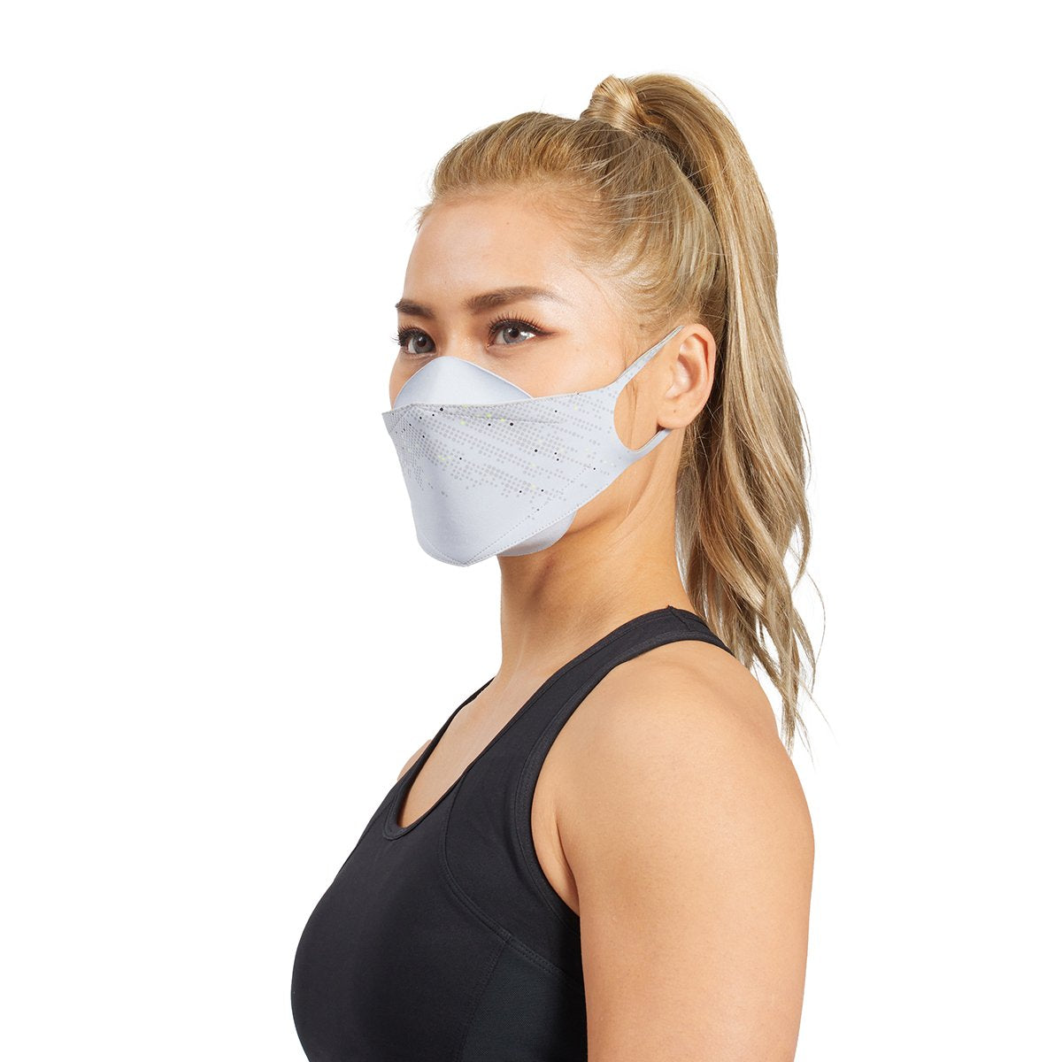 Image of HiQPRO Wiederverwendbare Maske mit patentierter antimikrobieller airDefender ® Technologie mit Aufdruck