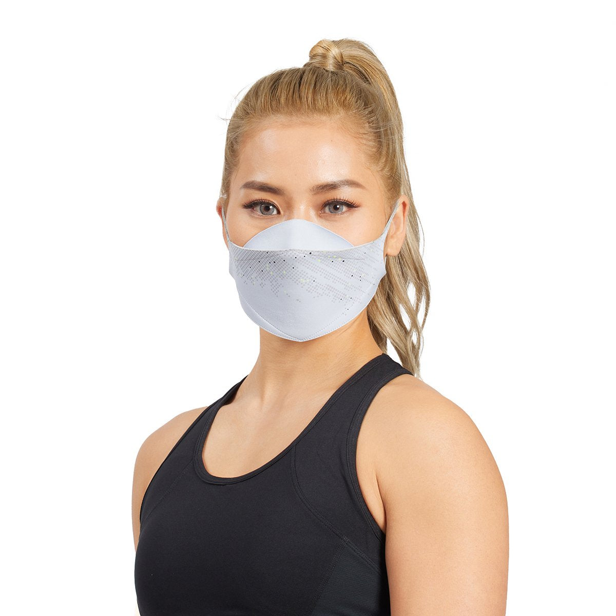 Image of HiQPRO Wiederverwendbare Maske mit patentierter antimikrobieller airDefender ® Technologie mit Aufdruck
