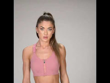 Load and play video in Gallery viewer, Training Zip Sports Bra for Women
