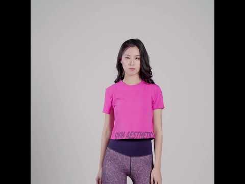 Image of Activewear Cropped Fashion T Shirt for Women