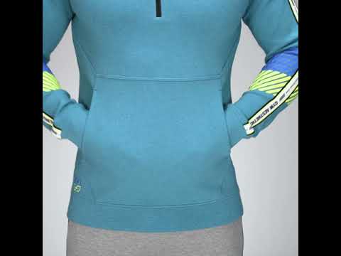 Image of Protection Detachable Mask 1/2 Zip Mock Hoodies for Men