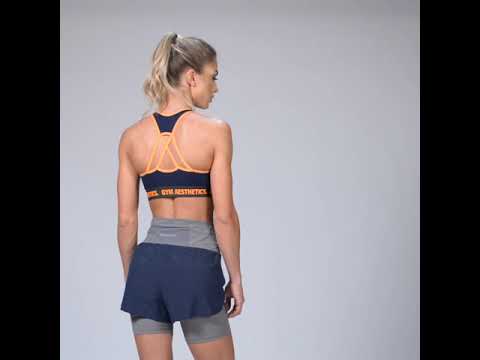 Image of Aktivkleidung 2in1 Farbblock Laufhosen für Damen