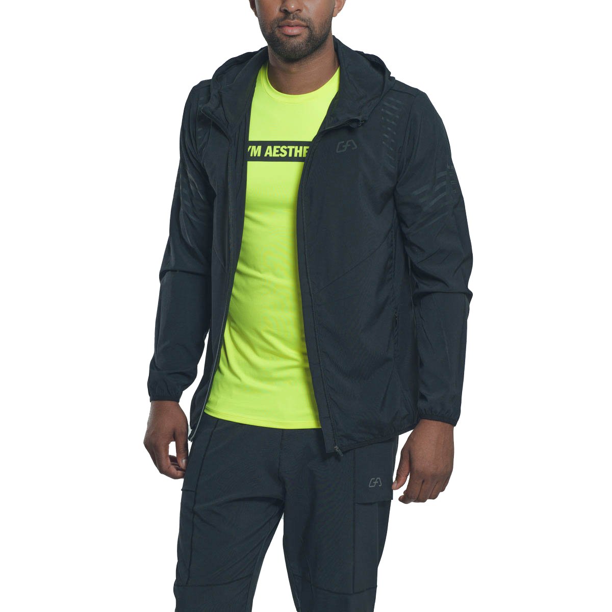 Image of Packable Windbreaker Performance jacket with hood for Men