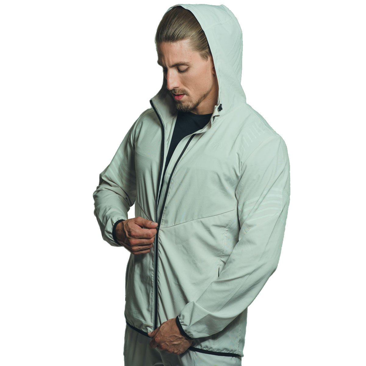 Image of Packable Windbreaker Performance jacket with hood for Men