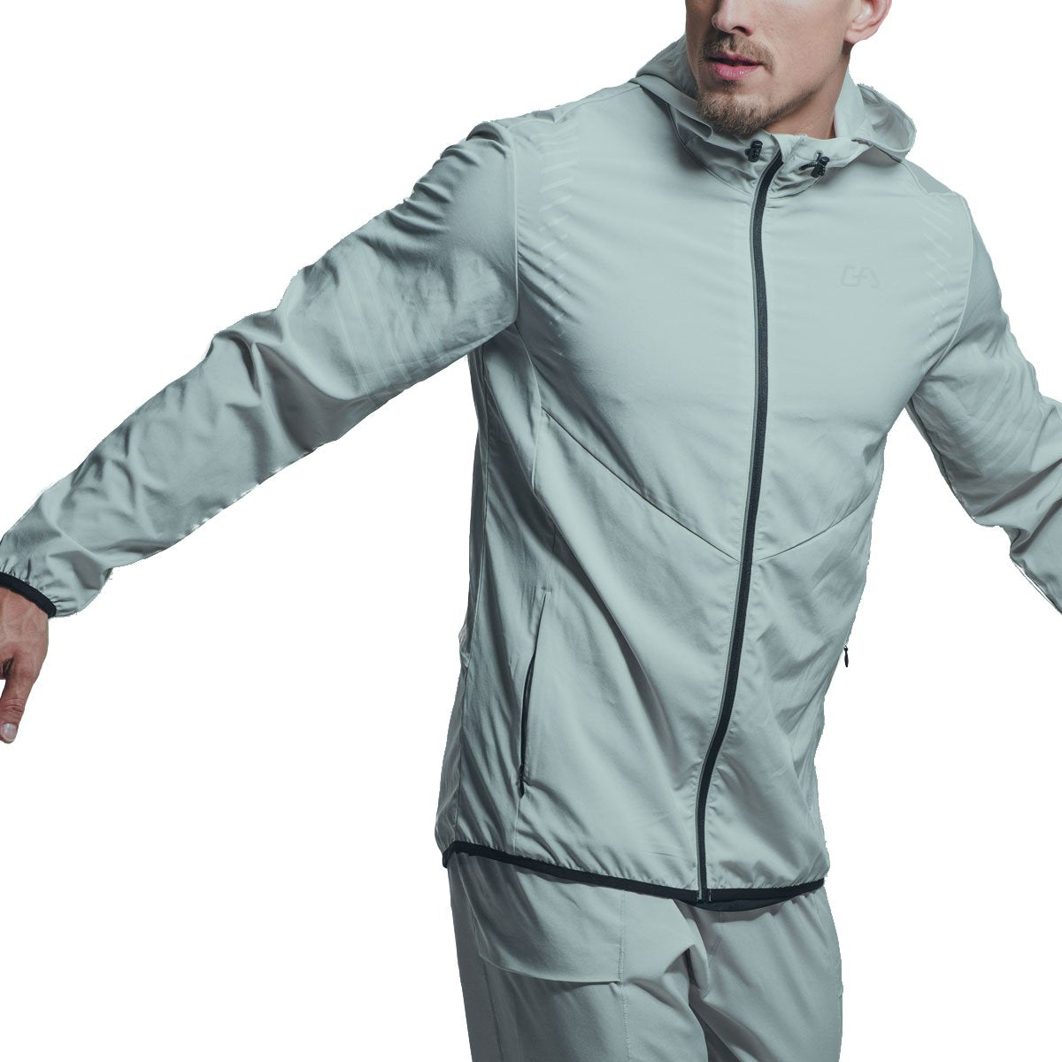 Image of Packable Windbreaker Performance jacket with hood for Men