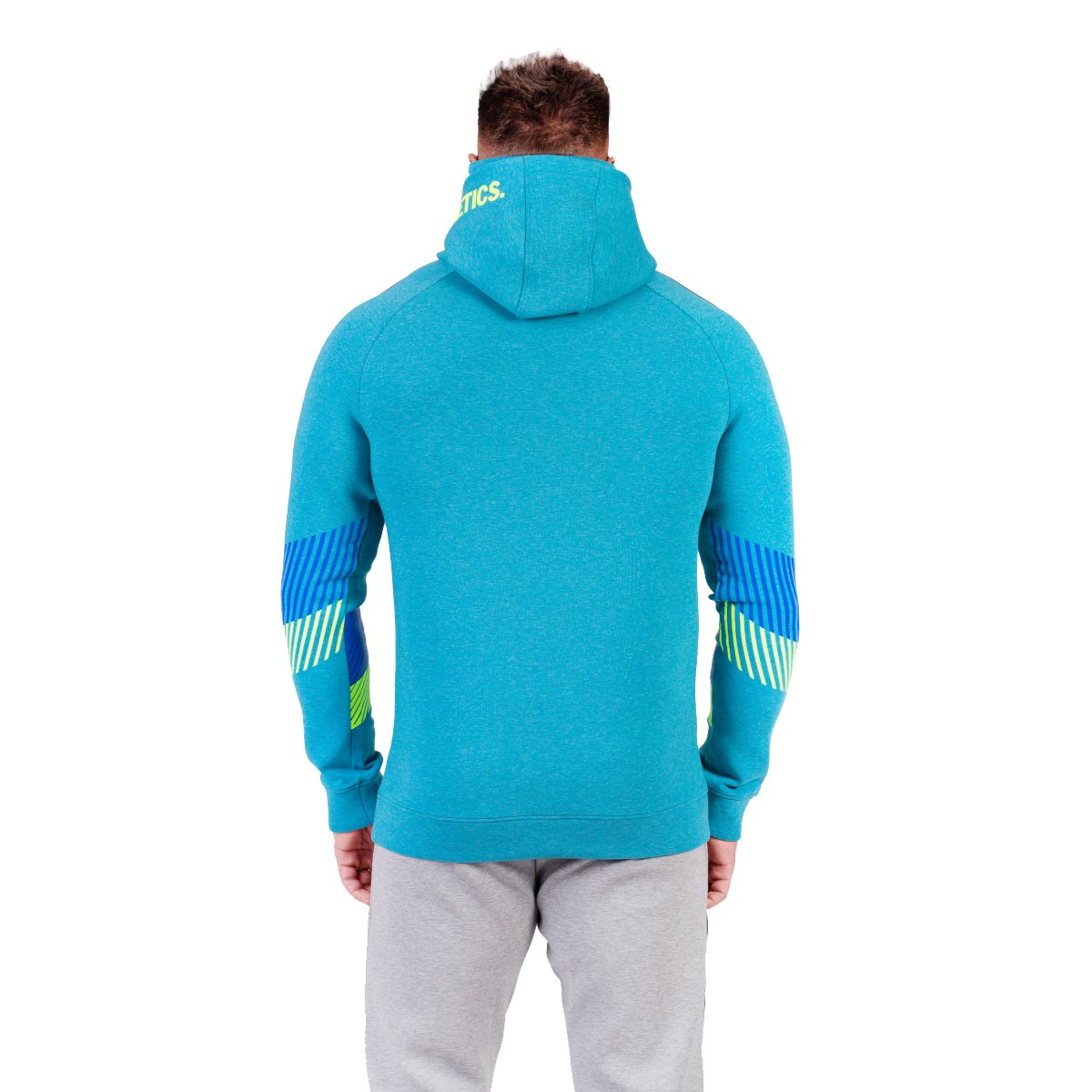Image of Protection Detachable Mask 1/2 Zip Mock Hoodies for Men