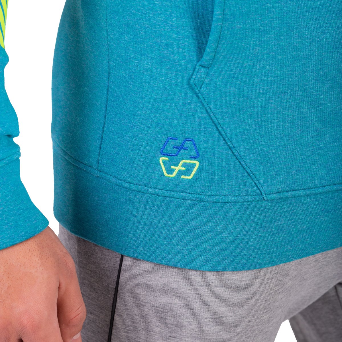 Image of Protection Detachable Mask 1/2 Zip Mock Hoodies for Men