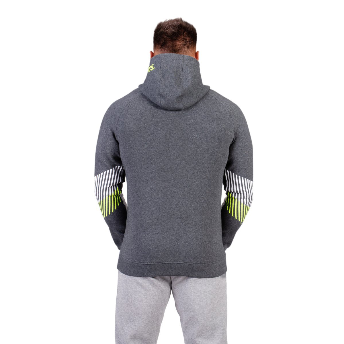Image of Protection Detachable Mask 1/2 Zip Mock Hoodies for Men