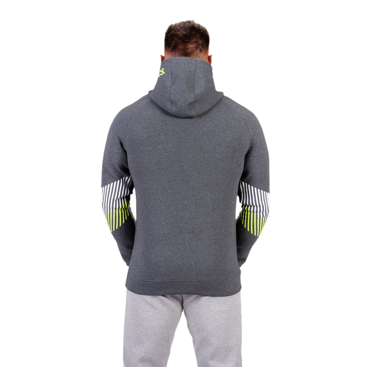 Image of Protection Detachable Mask 1/2 Zip Mock Hoodies for Men