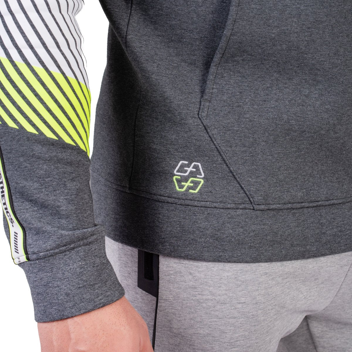 Image of Protection Detachable Mask 1/2 Zip Mock Hoodies for Men