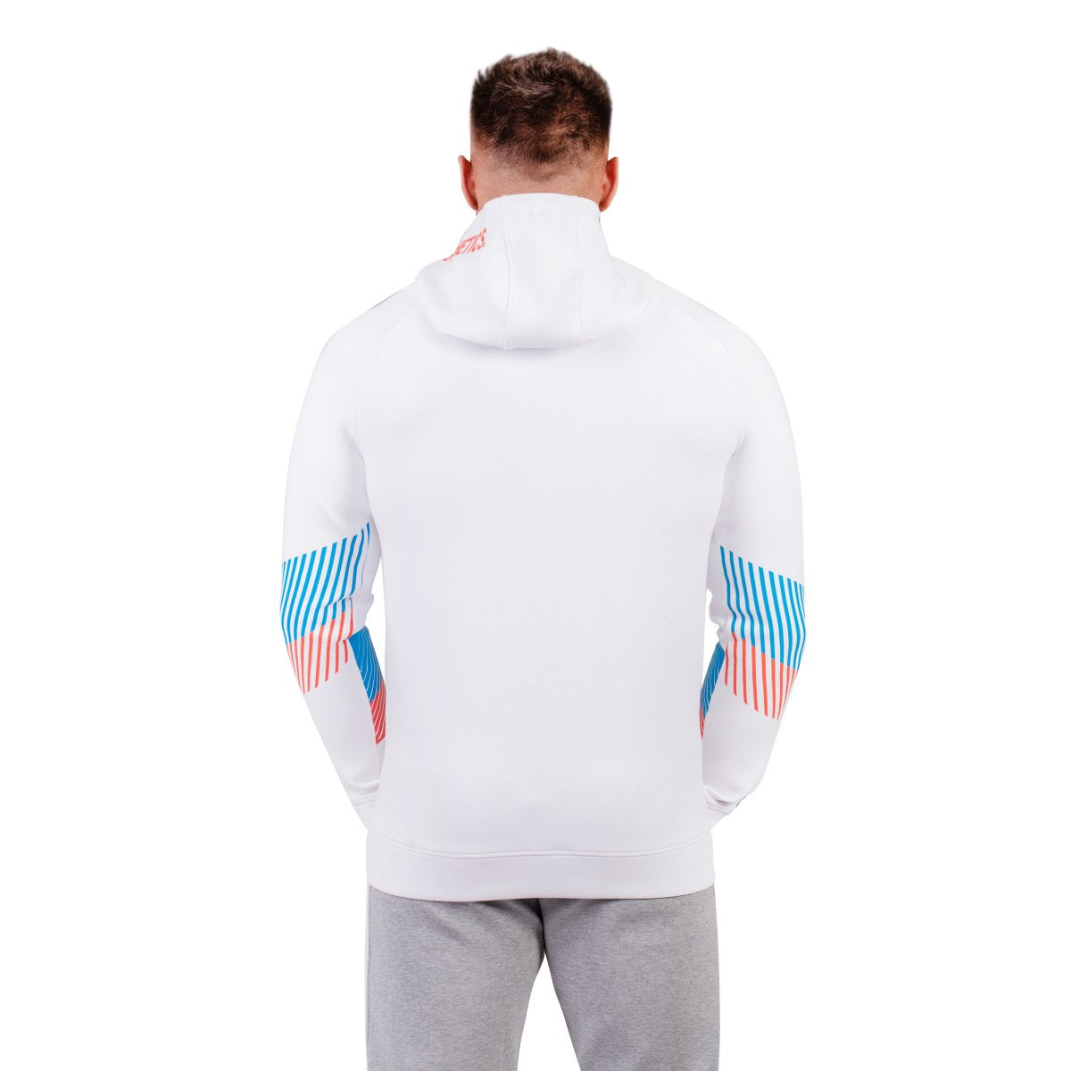 Image of Protection Detachable Mask 1/2 Zip Mock Hoodies for Men