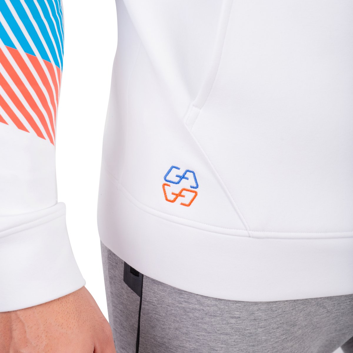 Image of Protection Detachable Mask 1/2 Zip Mock Hoodies for Men