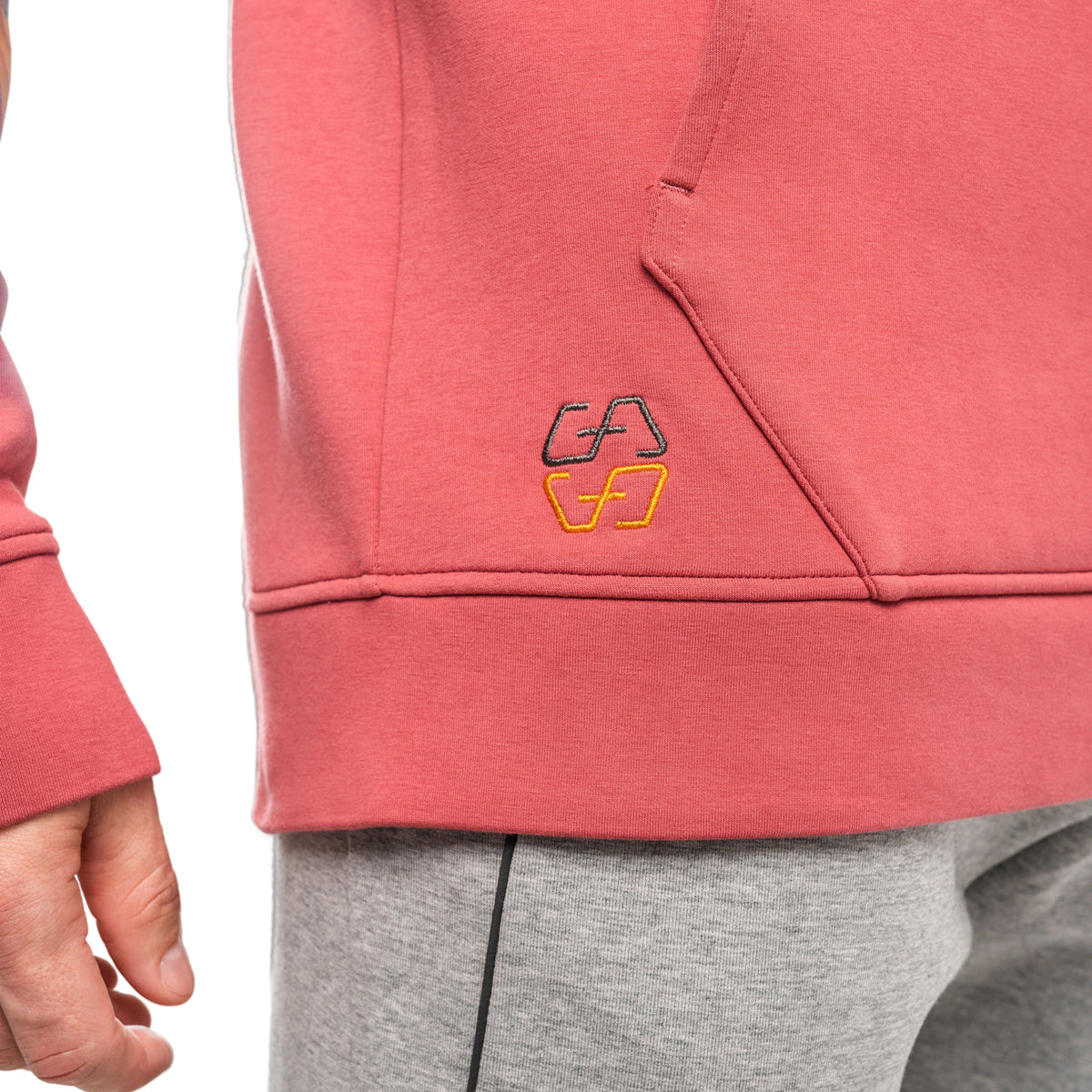 Image of Protection Detachable Mask 1/2 Zip Mock Hoodies for Men