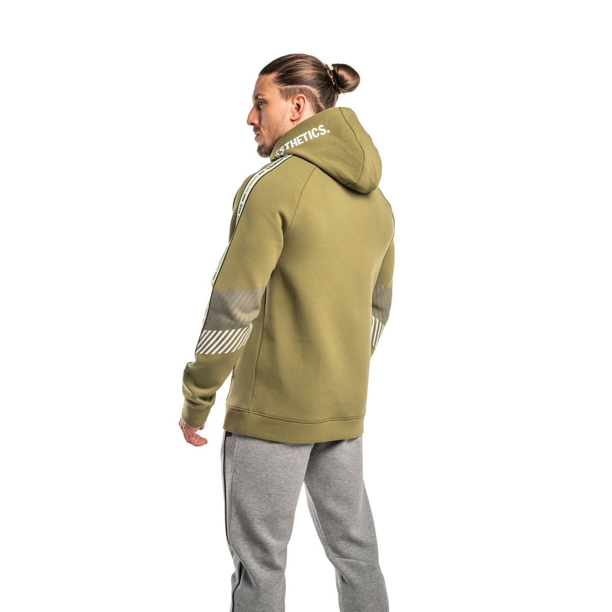 Image of Protection Detachable Mask 1/2 Zip Mock Hoodies for Men