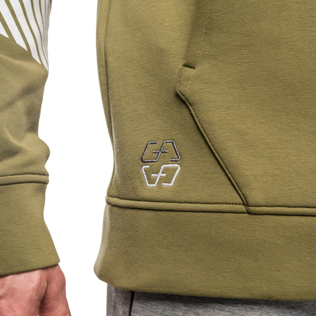 Image of Protection Detachable Mask 1/2 Zip Mock Hoodies for Men