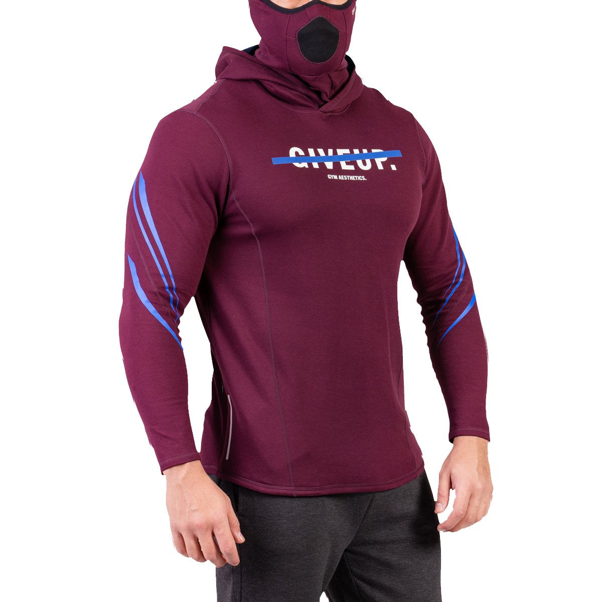 Image of Protection Detachable Mask Hooded T Shirt for Men