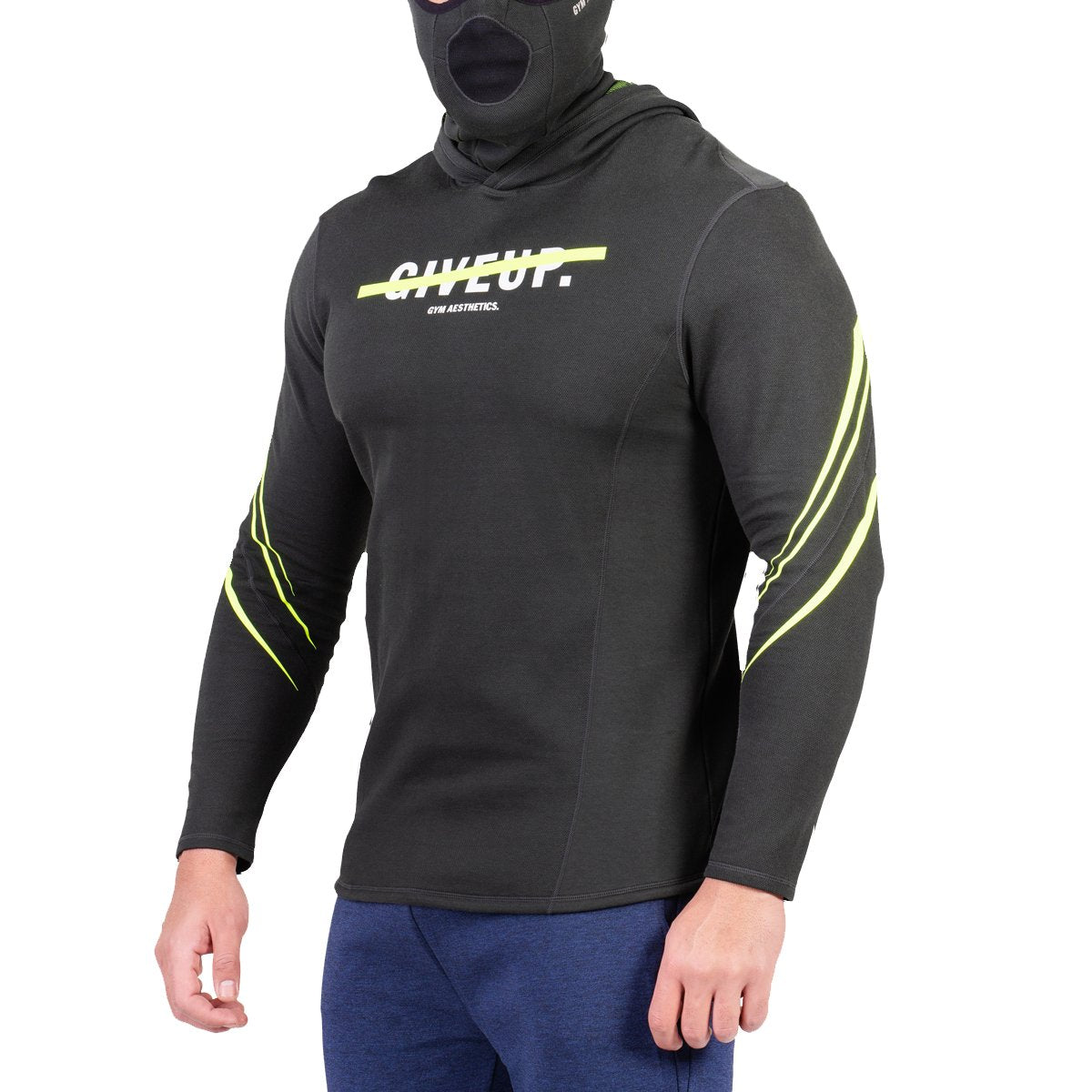 Protection Detachable Mask Hooded T Shirt for Men
