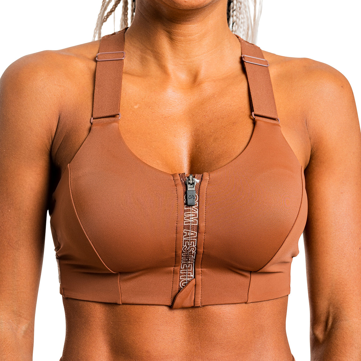Image of Training Zip Sports Bra for Women