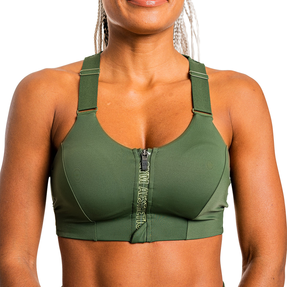 Image of Training Zip Sports Bra for Women