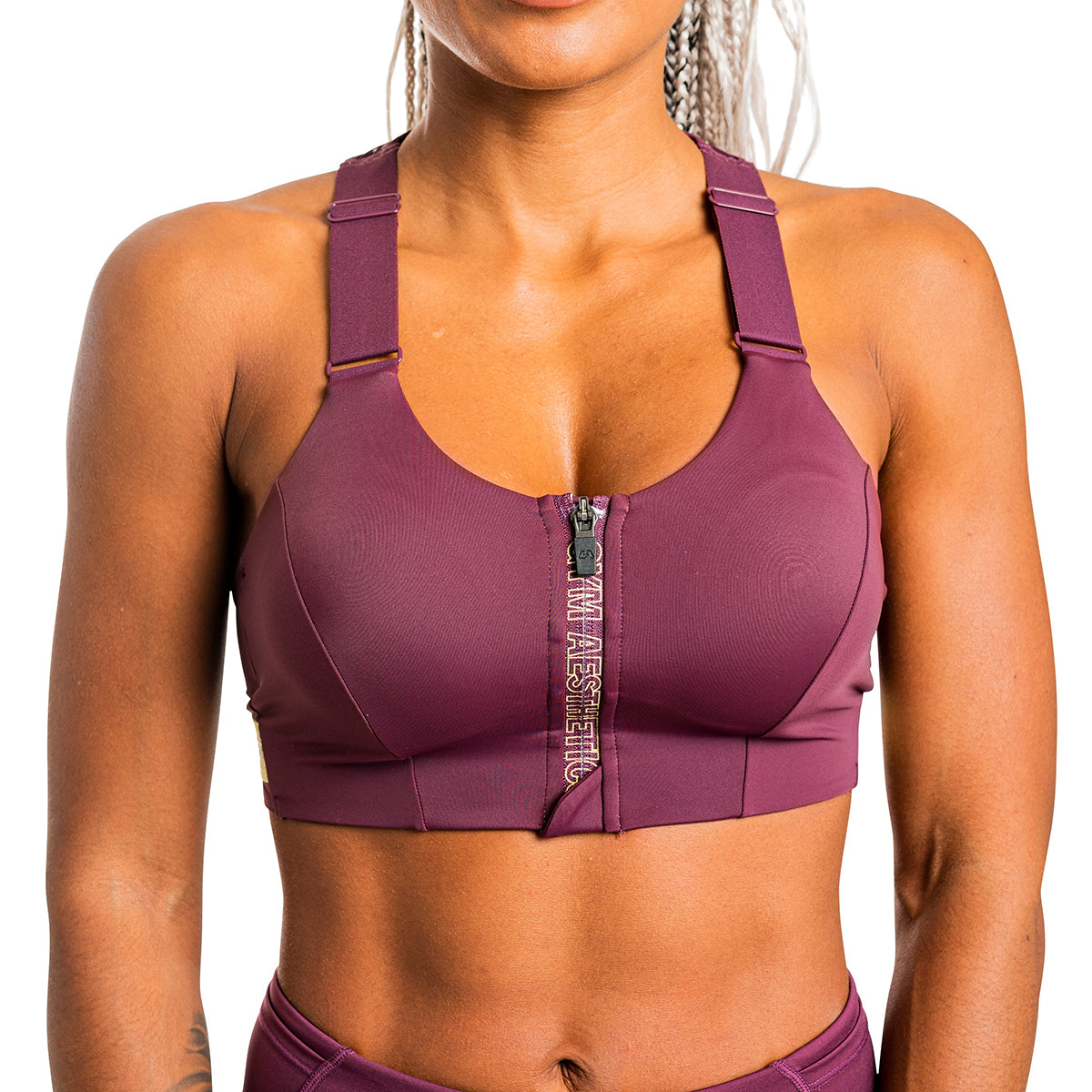 Image of Training Zip Sports Bra for Women