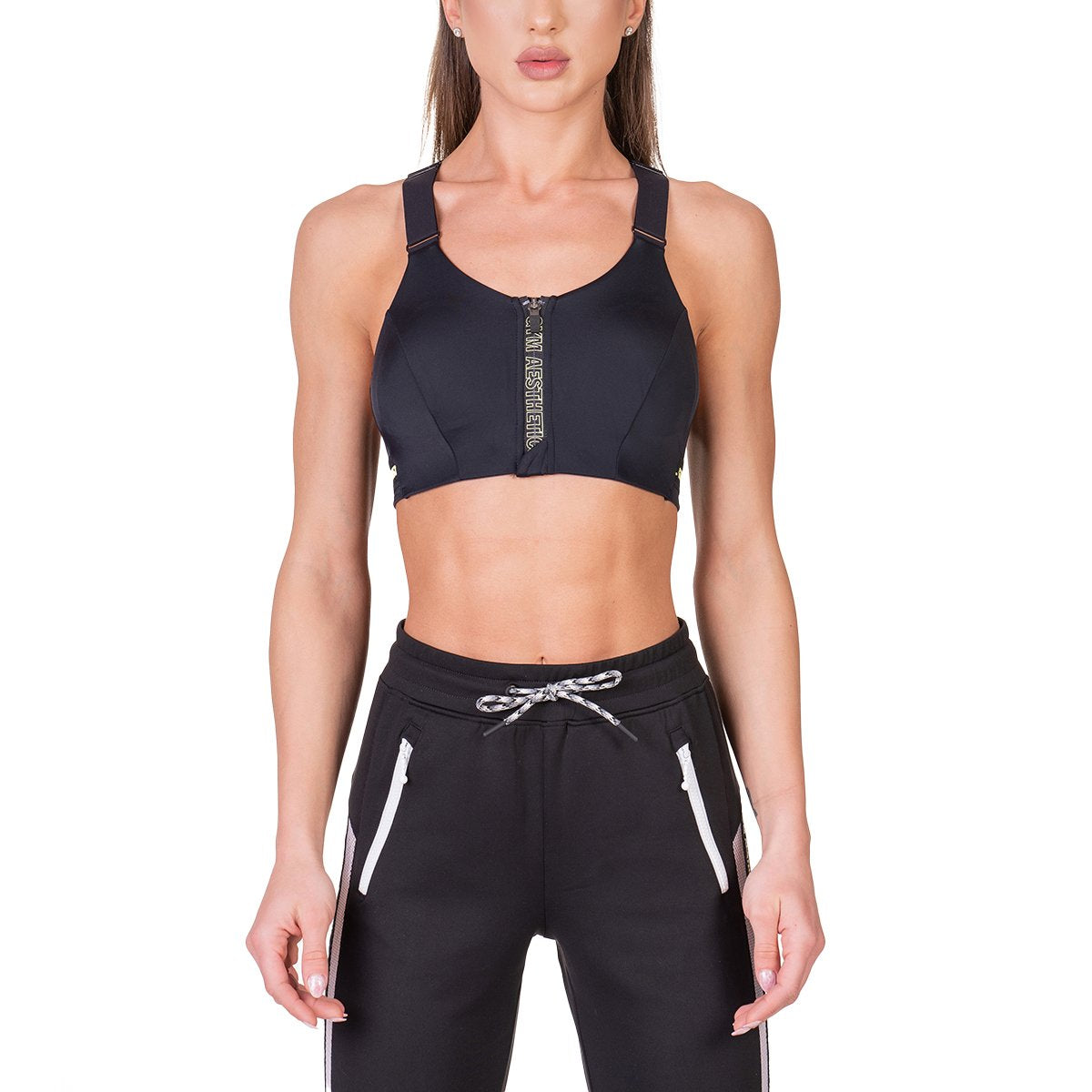 Image of Training Zip Sports Bra for Women