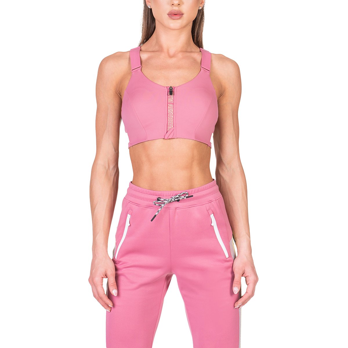 Image of Training Zip Sports Bra for Women