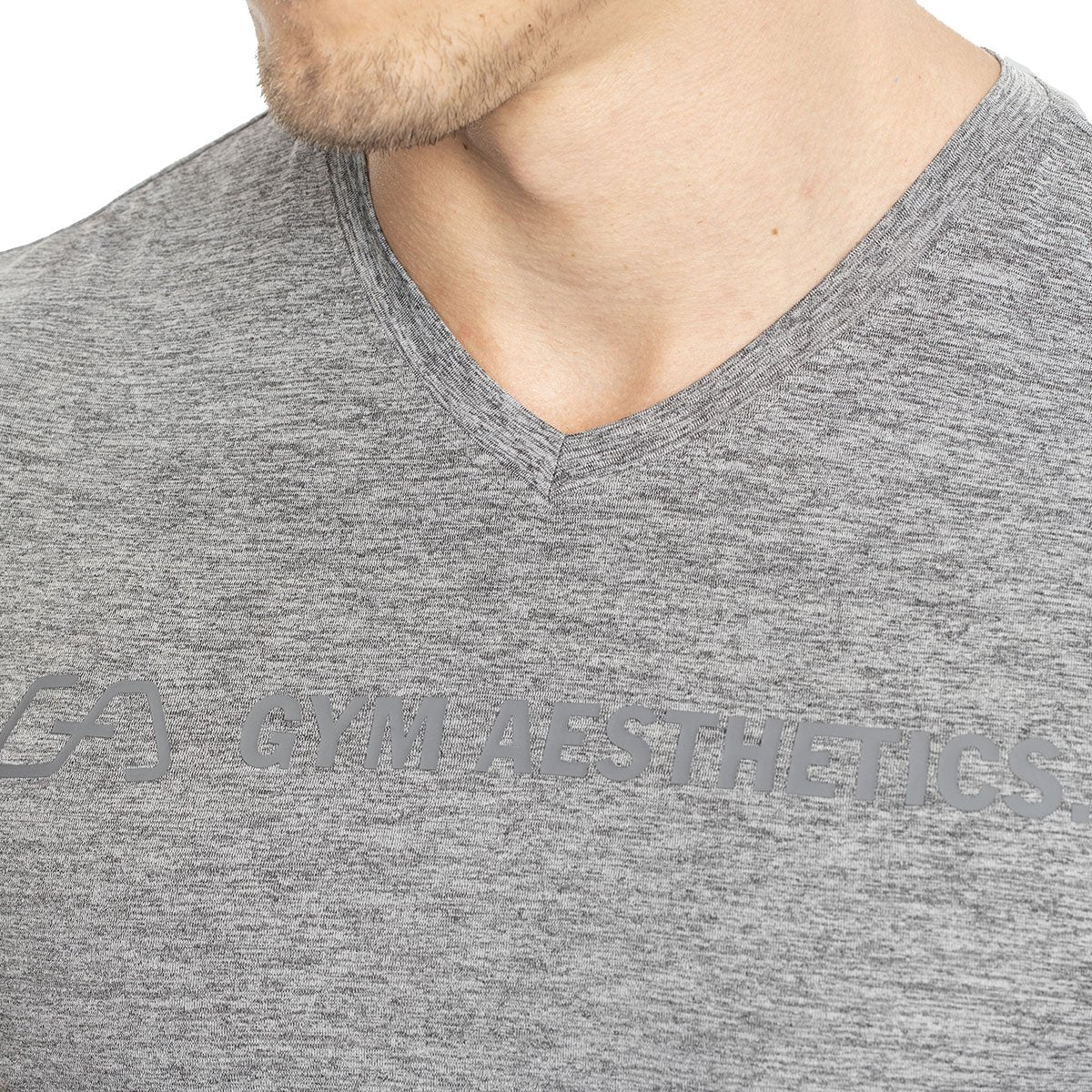 Image of V-Neck Tight-Fit T-Shirt Intensity for Men