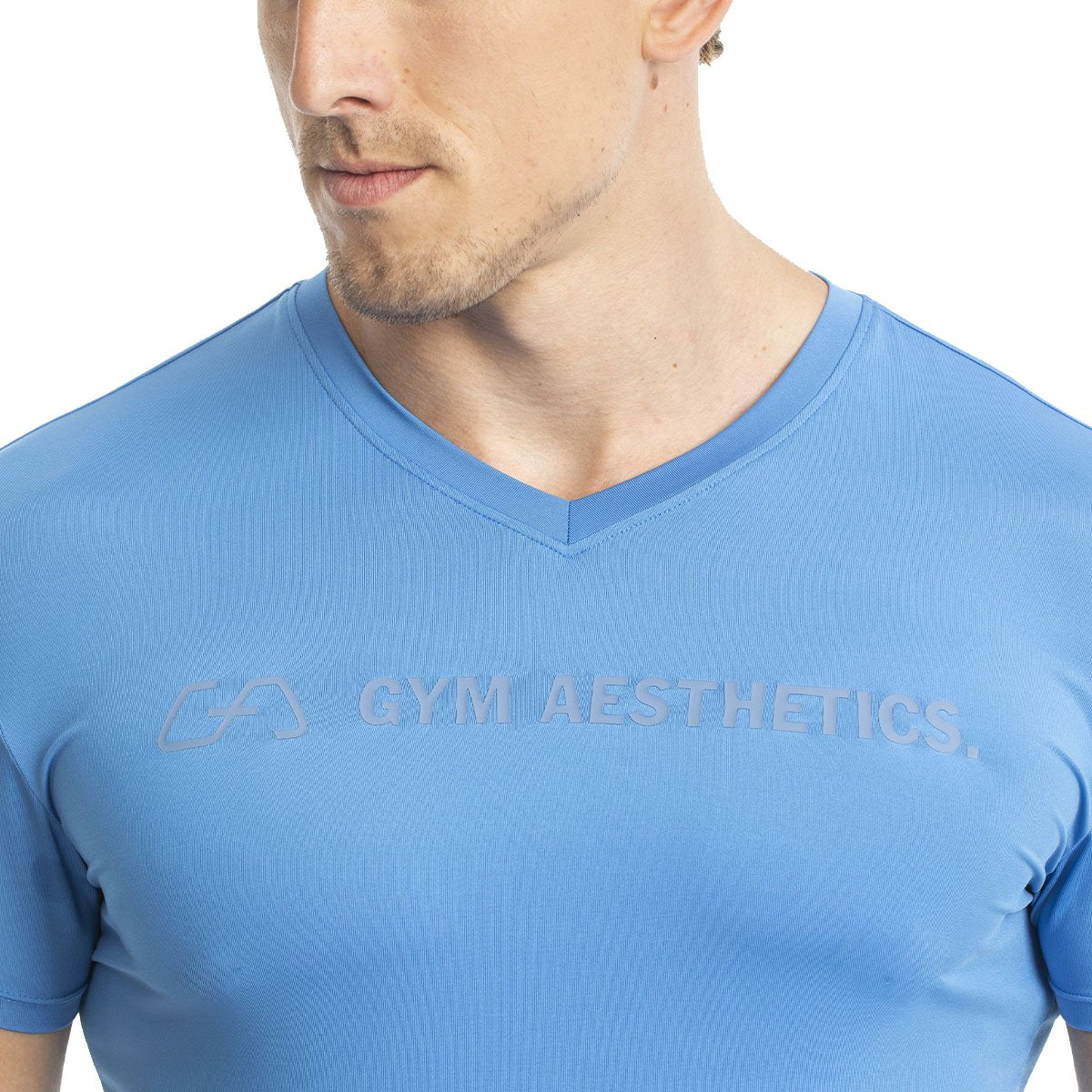 Image of V-Neck Tight-Fit T-Shirt Intensity for Men